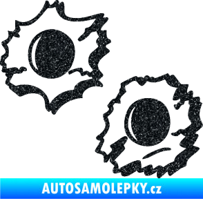 Samolepka Průstřely 001 levá Ultra Metalic černá