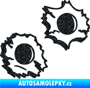 Samolepka Průstřely 001 pravá Ultra Metalic černá