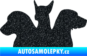 Samolepka Psi 001 levá skupinka Ultra Metalic černá