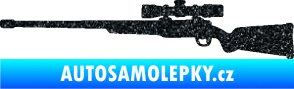 Samolepka Puška 002 levá lovecká Ultra Metalic černá