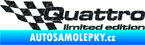 Samolepka Quattro limited edition levá Ultra Metalic černá