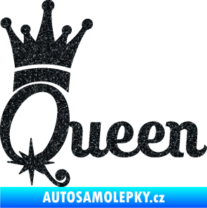 Samolepka Queen 002 s korunkou Ultra Metalic černá