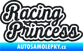 Samolepka Racing princess nápis Ultra Metalic černá