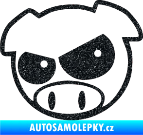 Samolepka Rally pig 002 levá Ultra Metalic černá