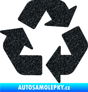 Samolepka Recyklace 001 symbol Ultra Metalic černá