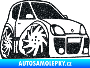 Samolepka Renault Clio sport karikatura pravá Ultra Metalic černá