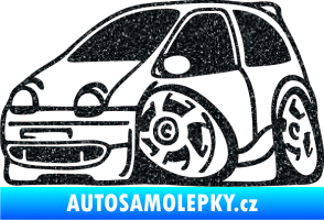 Samolepka Renault Twingo karikatura levá Ultra Metalic černá