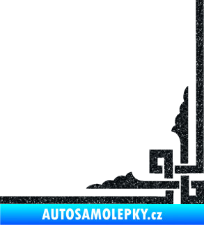 Samolepka Rohová samolepka 003 levá Ultra Metalic černá