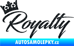 Samolepka Royalty s korunkou nápis Ultra Metalic černá