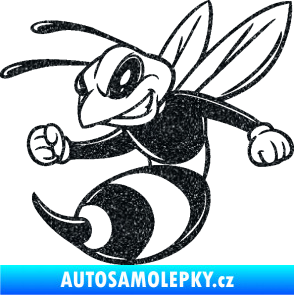 Samolepka Rozzuřená vosa 006 levá Ultra Metalic černá