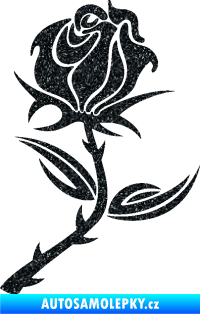 Samolepka Růže 002 pravá Ultra Metalic černá