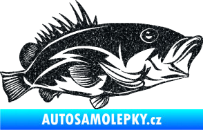 Samolepka Ryba 004 pravá Ultra Metalic černá