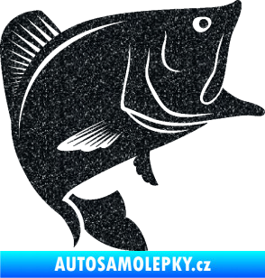 Samolepka Ryba 009 pravá Ultra Metalic černá