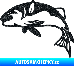 Samolepka Ryba 010 levá Ultra Metalic černá