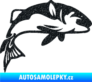 Samolepka Ryba 010 pravá Ultra Metalic černá
