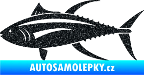 Samolepka Ryba 013 levá tuňák Ultra Metalic černá
