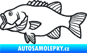 Samolepka Ryba 015 levá Ultra Metalic černá