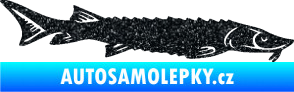 Samolepka Ryba 020 pravá jeseter Ultra Metalic černá