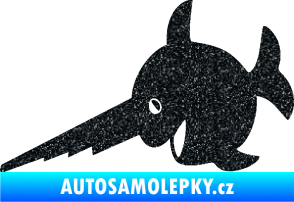 Samolepka Ryba 023 piloun levá Ultra Metalic černá