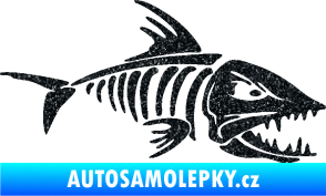 Samolepka Ryba kostra 003 pravá Ultra Metalic černá