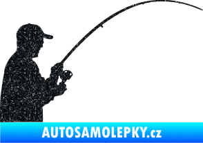 Samolepka Rybář 001 pravá Ultra Metalic černá