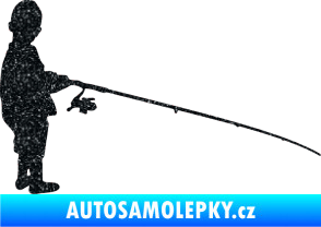 Samolepka Rybář 009 pravá Ultra Metalic černá