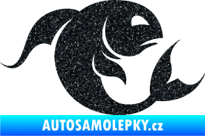 Samolepka Ryby 002 pravá Ultra Metalic černá