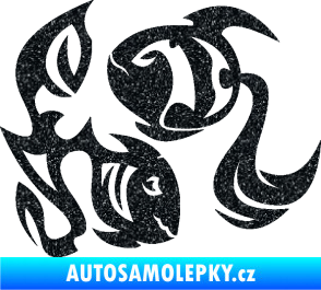 Samolepka Ryby 003 levá Ultra Metalic černá