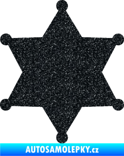 Samolepka Sheriff 002 hvězda Ultra Metalic černá