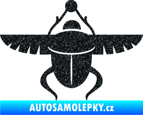 Samolepka Skarab - brouk vruboun 001 egyptský symbol Ultra Metalic černá