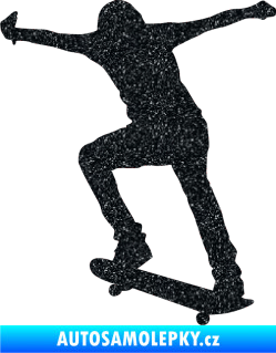 Samolepka Skateboard 006 levá Ultra Metalic černá