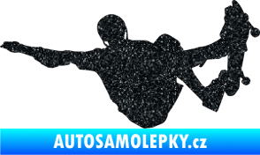 Samolepka Skateboard 007 levá Ultra Metalic černá