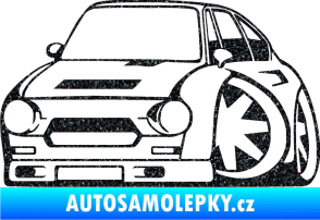 Samolepka Škoda 110r karikatura levá Ultra Metalic černá