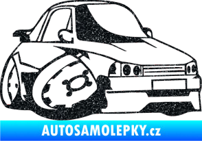 Samolepka Škoda 120 karikatura pravá Ultra Metalic černá