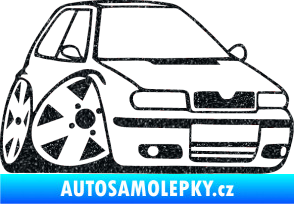 Samolepka Škoda Felicia karikatura pravá Ultra Metalic černá