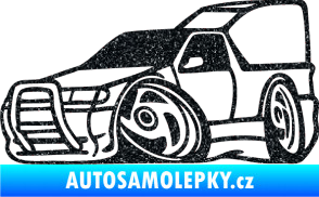 Samolepka Škoda Felicia pickup karikatura levá Ultra Metalic černá