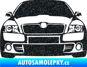 Samolepka Škoda Octavia 2 karikatura  Ultra Metalic černá