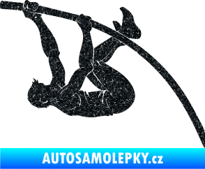Samolepka Skok o tyči 001 levá atletika Ultra Metalic černá