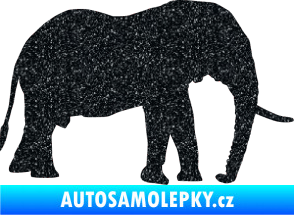 Samolepka Slon 001 pravá Ultra Metalic černá