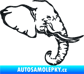 Samolepka Slon 030 pravá hlava Ultra Metalic černá