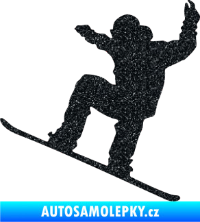 Samolepka Snowboard 003 levá Ultra Metalic černá