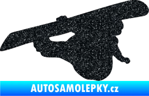 Samolepka Snowboard 007 pravá Ultra Metalic černá