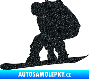 Samolepka Snowboard 010 levá Ultra Metalic černá