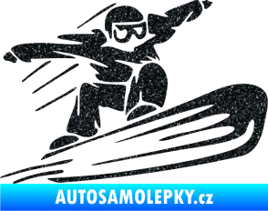 Samolepka Snowboard 014 pravá Ultra Metalic černá