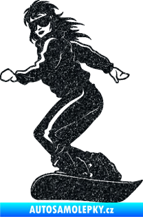 Samolepka Snowboard 036 levá Ultra Metalic černá