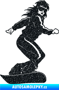 Samolepka Snowboard 036 pravá Ultra Metalic černá