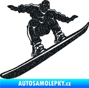 Samolepka Snowboard 038 pravá Ultra Metalic černá