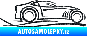 Samolepka Sportovní auto 002 pravá Ultra Metalic černá