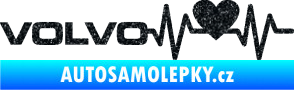 Samolepka Srdeční tep 021 levá Volvo srdcem Ultra Metalic černá