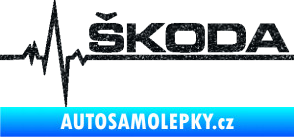 Samolepka Srdeční tep 034 pravá Škoda Ultra Metalic černá